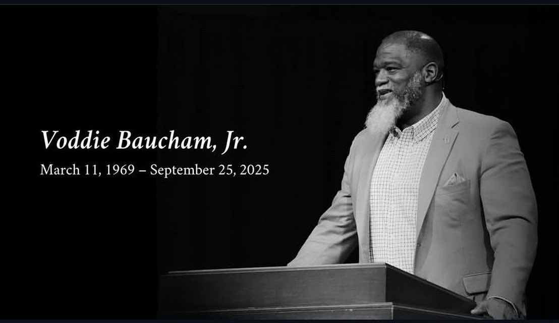 This is devastating news. Friends, a great light has gone out. <a href="/VoddieBaucham/">Voddie Baucham, Jr.</a> was an incredible man and a personal hero. I just found out he died due to an ‘emergency medical incident’. Pray for his family and those in his congregation. Rest in glory, Voddie.