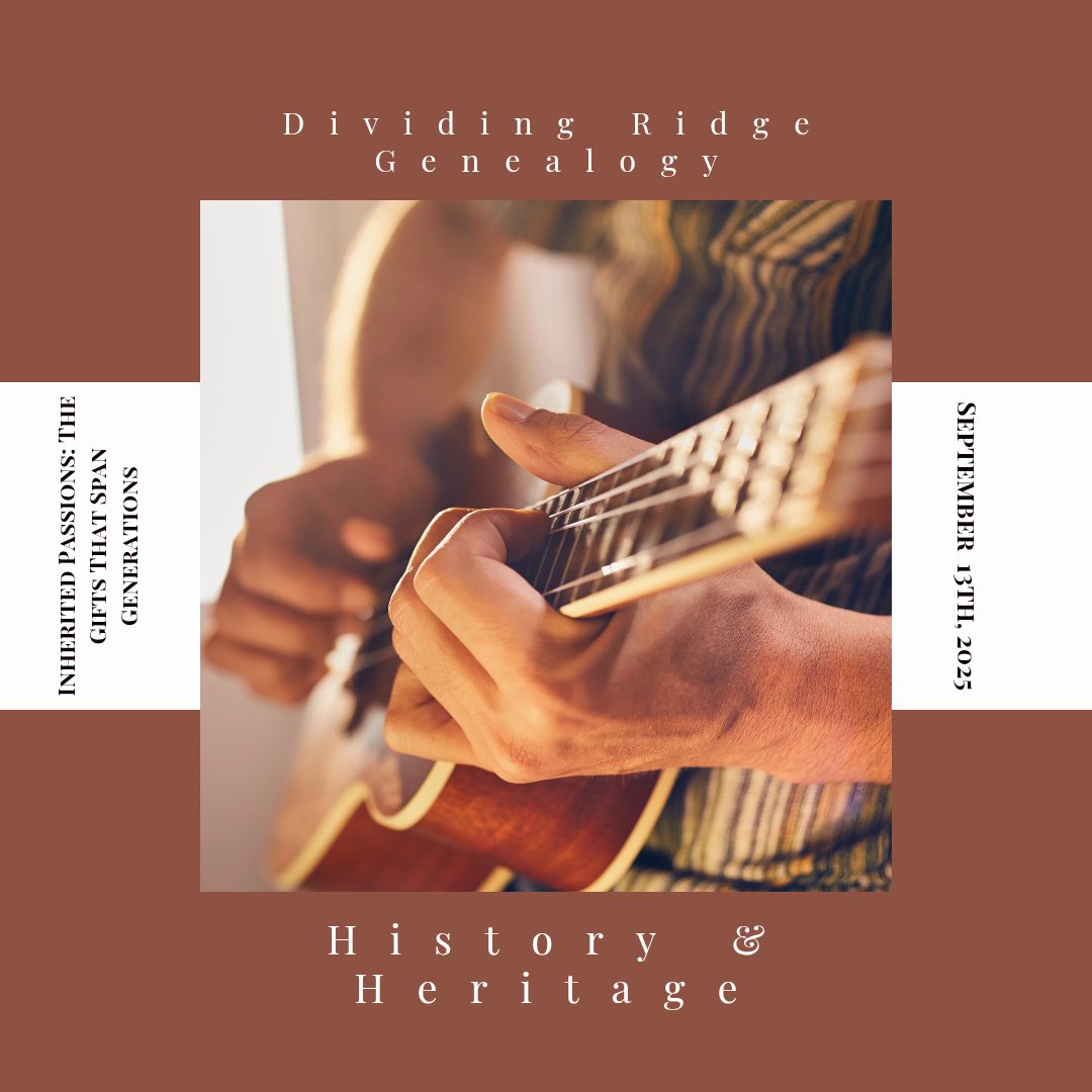 Do you have an inherited passion? Share with us here &amp; visit our link for our latest #HistoryandHeritage #blog article this month. 

linktr.ee/dividingridgeg… 

#Ancestry #Stories #Genealogy #researchers #Fold3 #MyHeritage #HeritageQuest