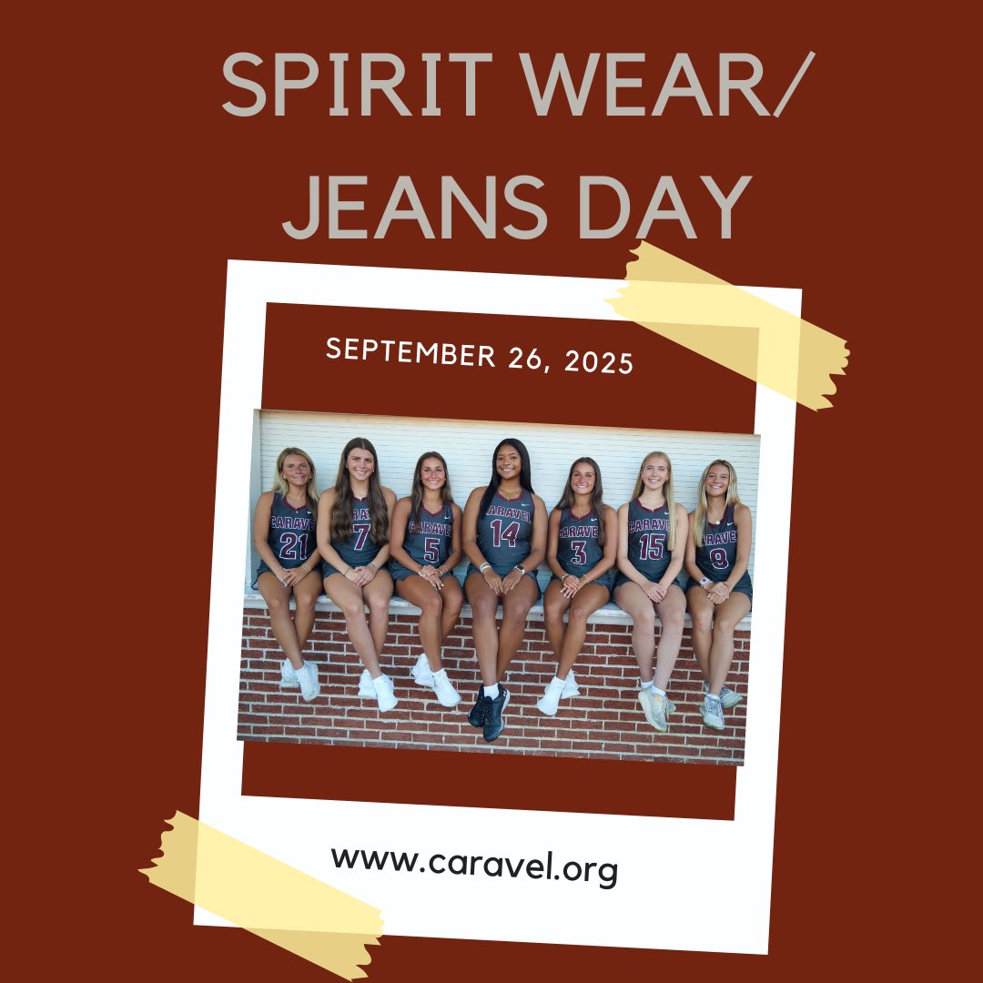 CaravelAcademy's tweet image. Friday, 9.25.25 is a Jeans and Spiritwear day benefitting our Field Hockey program. For a $1 donation, students may wear jeans and CA spirit wear tops.  As always, no hoodies! 

Pictured are our Field Hockey Seniors!  Thanks to @dresmith for the awesome photo.