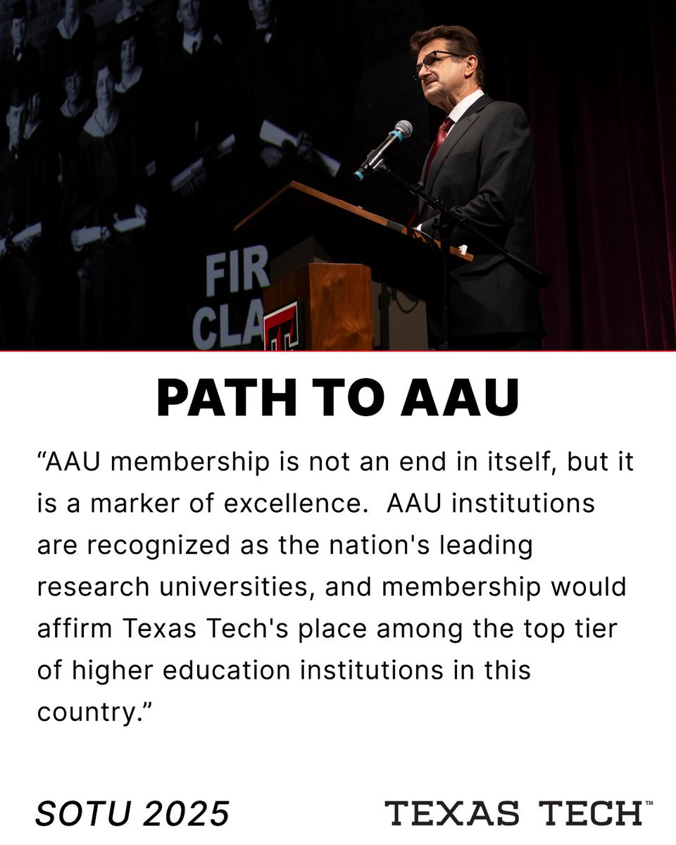 Texas Tech is in a competitive position to be included among the most elite research schools in the country.