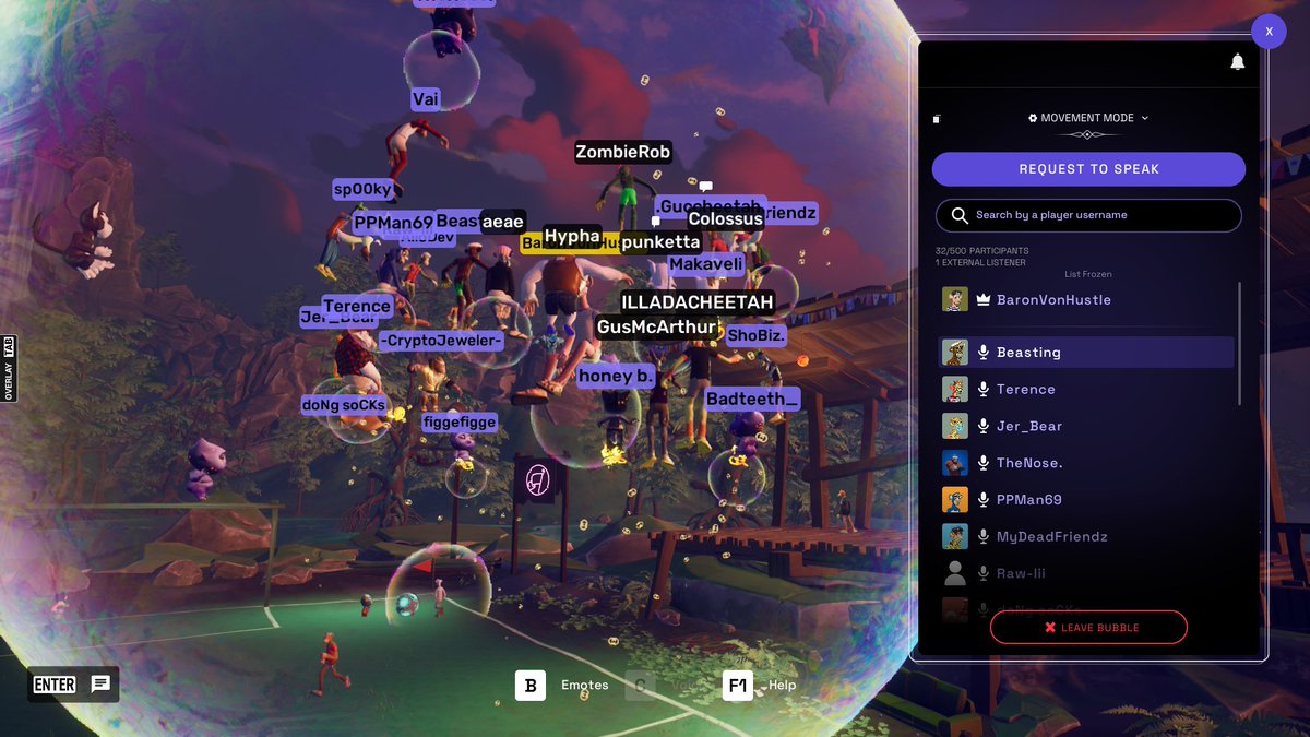 Posted up in the <a href="/OthersideMeta/">Othersidemeta</a>  with at <a href="/beastingETH/">Beasting.eth 🍌</a> listening in to <a href="/TheeHustleHouse/">BaronVonHustle 🍌</a> and many more!