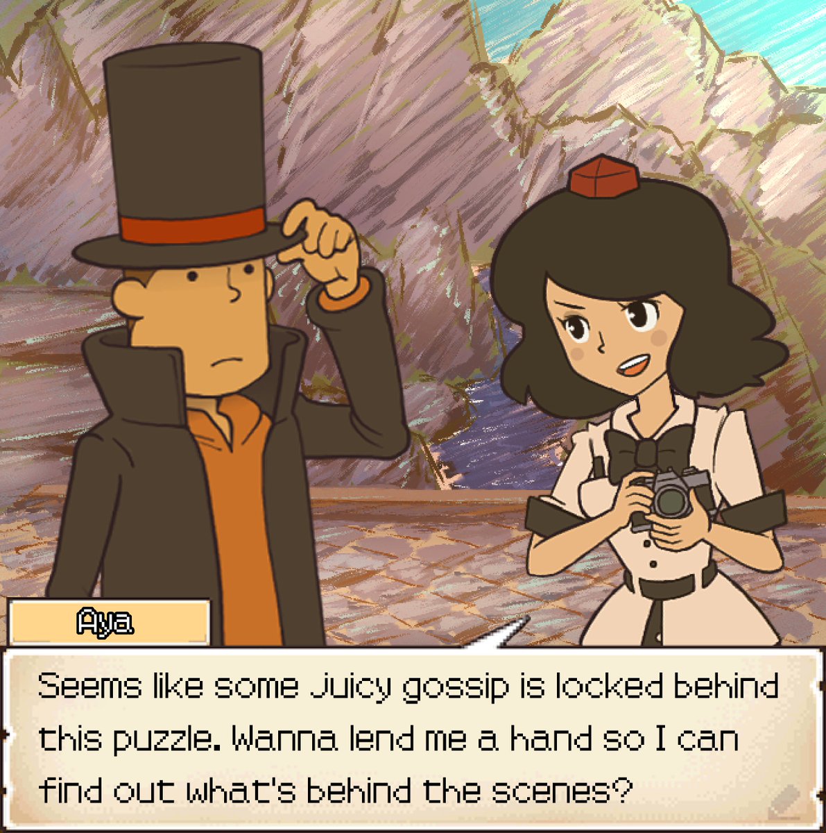 orange_king24's tweet image. ''Professor Layton and the Phantasmal Puzzle of Gensokyo'' (Never to be released)
#touhou #touhouproject #東方Project #射命丸文 #professorlayton