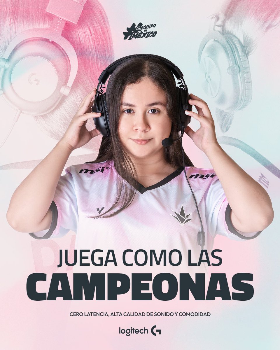 🎧😌 Comodidad al máximo, la más alta calidad de sonido, además de que te olvidas de la latencia. 

Juega como las campeonas del norte con <a href="/LogitechG/">Logitech G</a>, juega como #ElEquipoDeMéxico 🩵