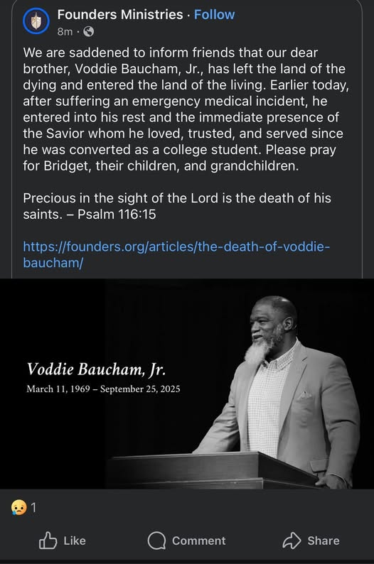 An amazing man and tremendous preacher of the Gospel.  See you there one day Voddie.  <a href="/VoddieBaucham/">Voddie Baucham, Jr.</a>