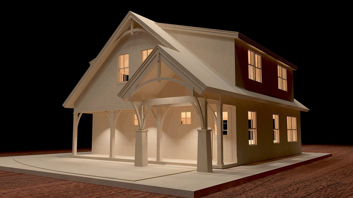 reillydesign's tweet image. Maine Cabin model. #architecturalmodel #cabindesign