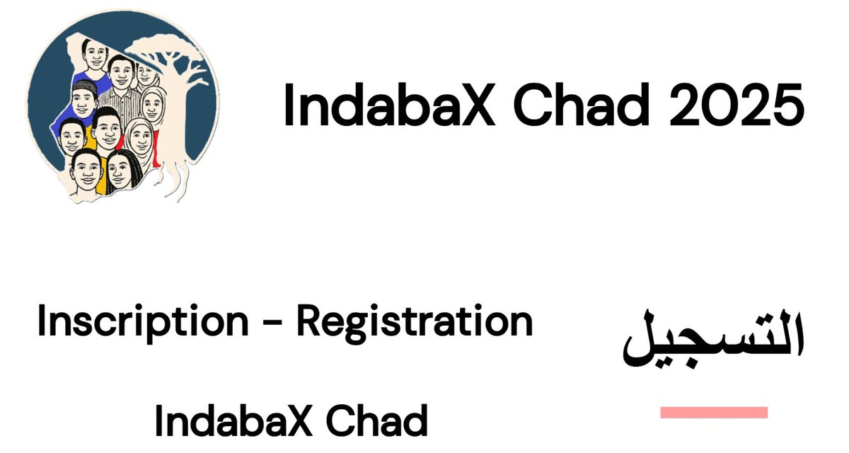 OUVERTURE DES INSCRIPTIONS IndabaX Chad 2025

Les inscriptions pour assister à <a href="/IndabaXChad/">IndabaX Chad 🇹🇩</a>  2025 sont ouvertes. 
L’inscription est gratuite mais obligatoire.
Lien : indabax.chadainetwork.org/inscription et suivez la vidéo démonstrative sur youtu.be/aoJk1INIjDM.

#IndabaX2025 #Chad