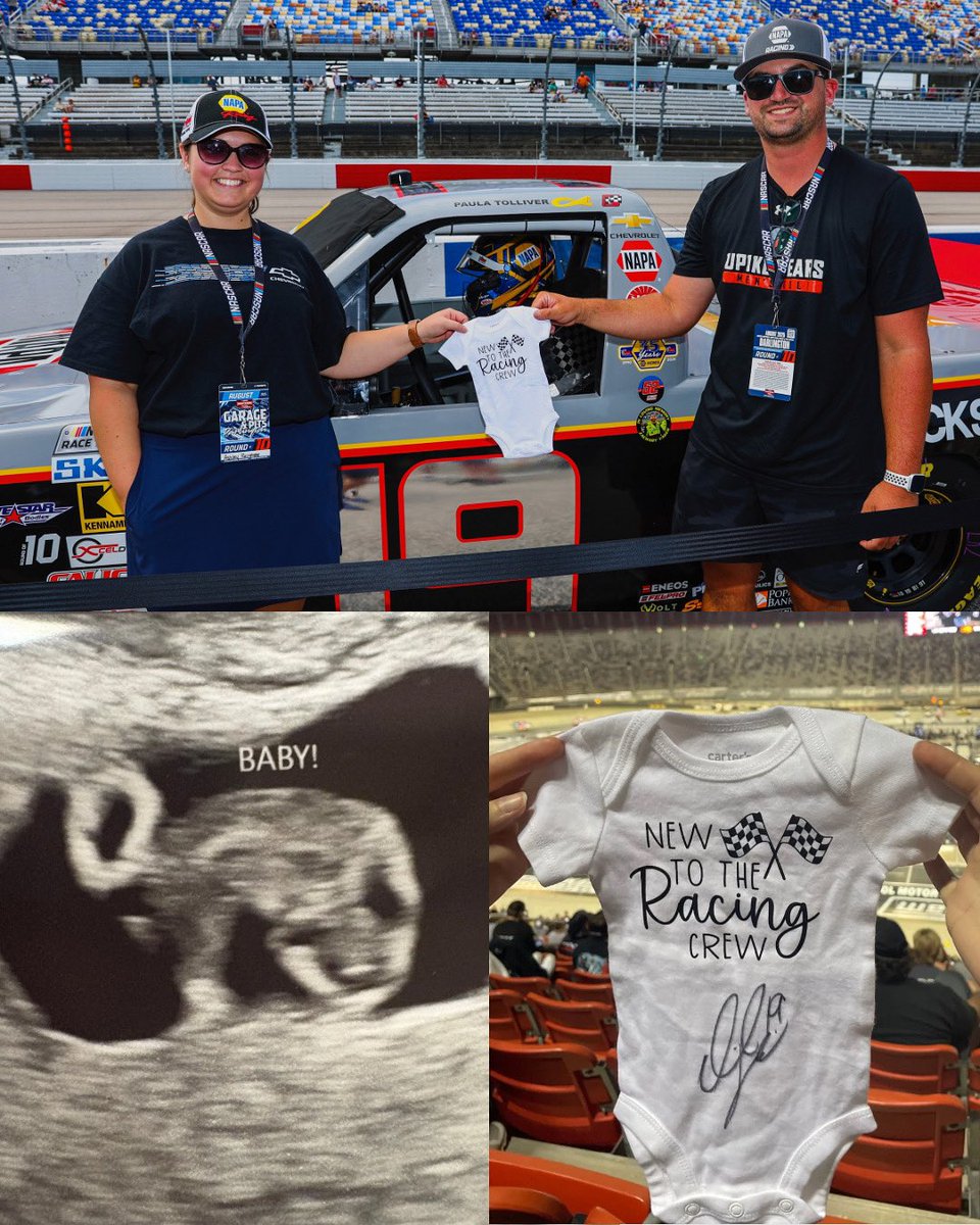 Baby Reinstetle is joining our crew in April 2026! God dropped the green flag on this new chapter.

“For this child we have prayed…” – 1 Samuel 1:27 

Check out the name on the truck behind the onesie. Mom is watching over! ❤️ Thanks to Daniel and MHR for being a part of this!