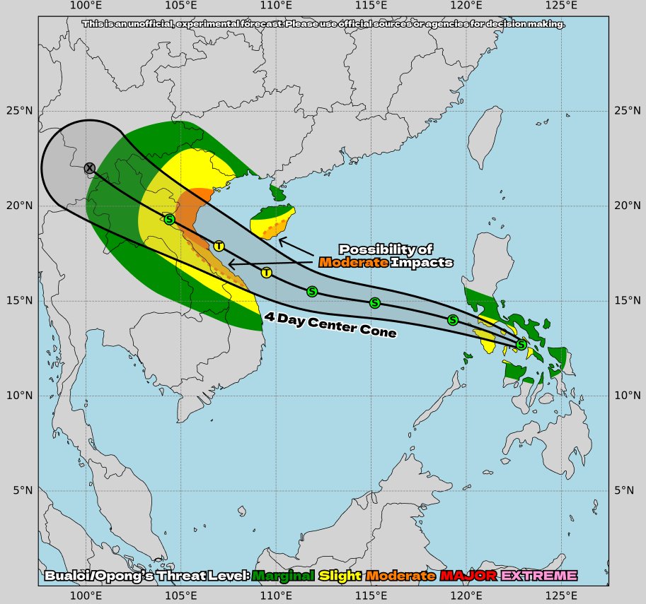 hurricane_chase's tweet image. Well #Bualoi is about to emerge into the South China Sea, where it could ultimately become a #typhoon before making landfall in #Vietnam. Moderate Impacts will be possible in the country, as well as Hainan Island! Will have a stream up in roughly an hour covering it!

#wx