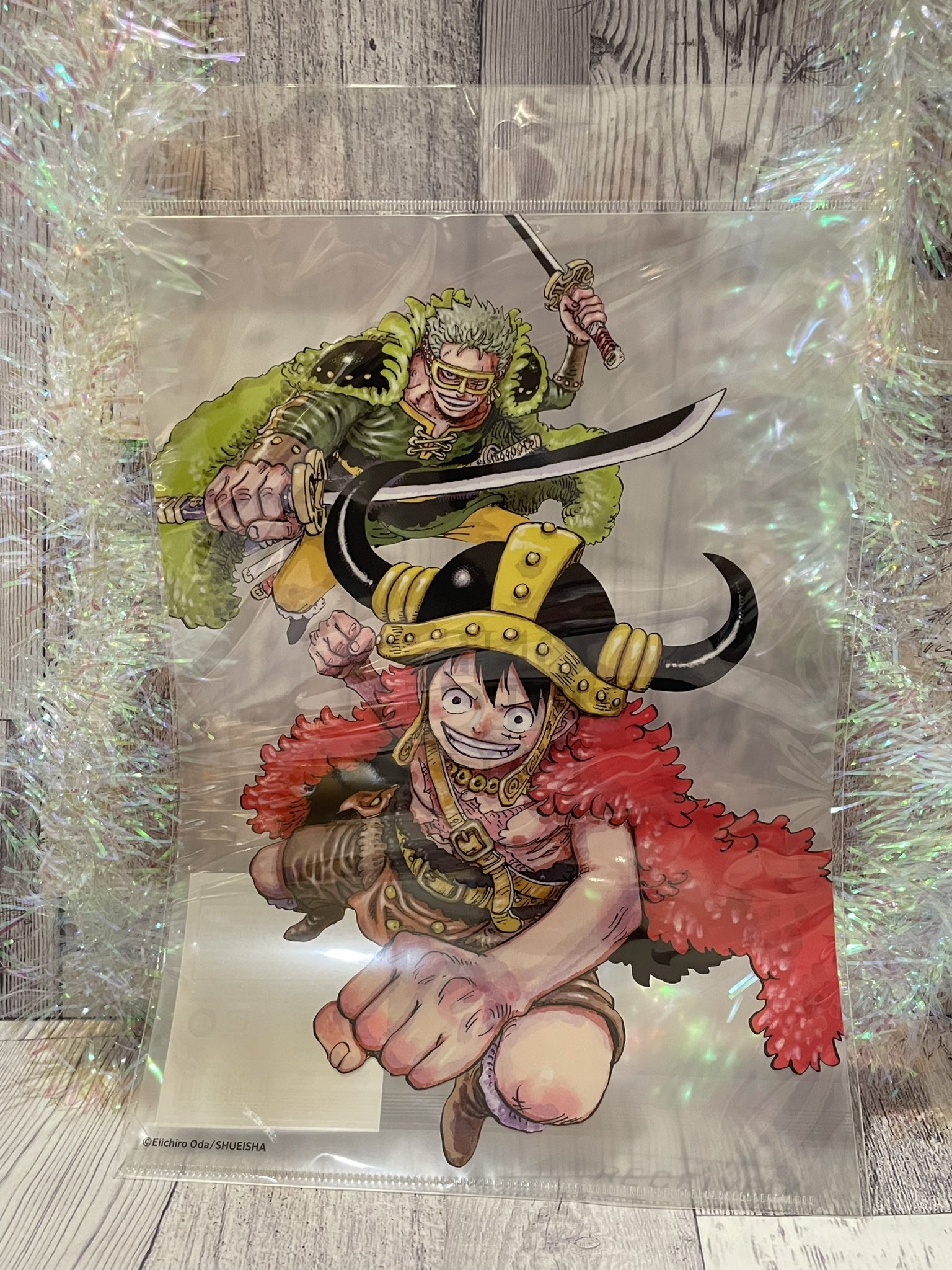 麦わらストア Art Collection ルフィ クリアファイル ワンピース ワンピース】2024ライバルズ メタリッククリアファイル ルフィ
