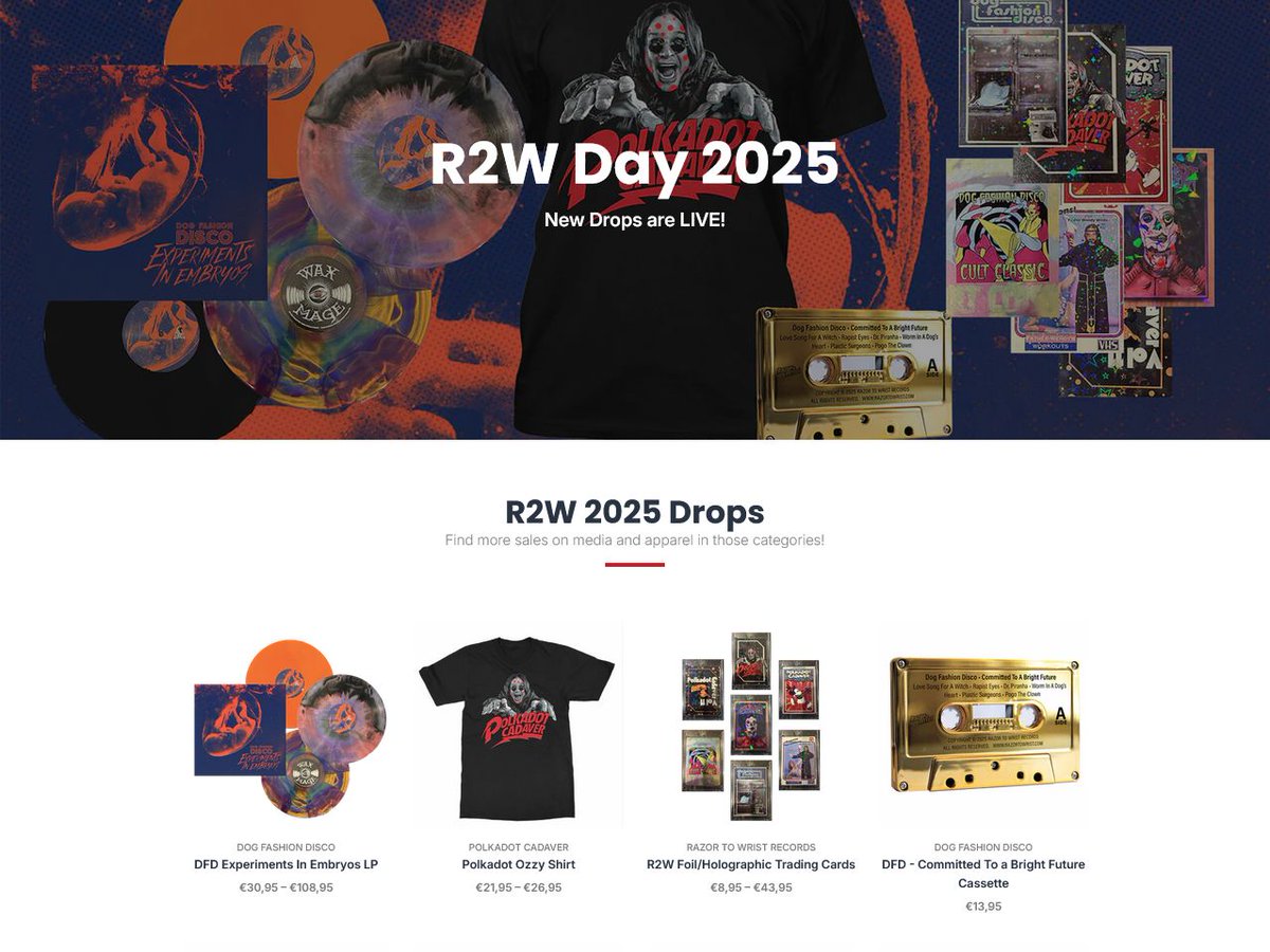 RazorToWristRec's tweet photo. R2W Day is live @ https://t.co/mdycOmTpPg
Get the new items while they last https://t.co/34uRPjbRXm