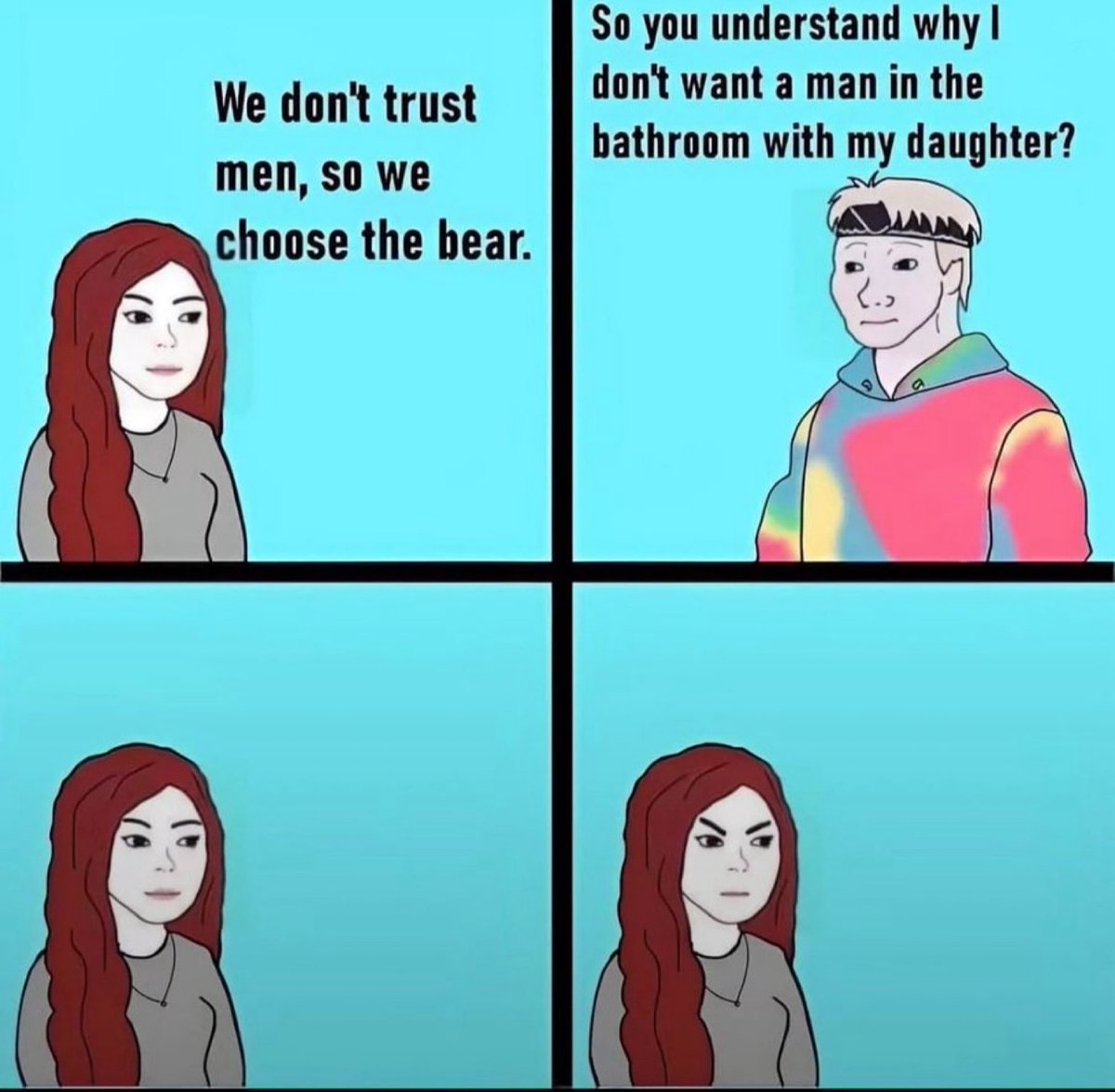 GoodnessGlenda's tweet photo. @AntiWokeMemes Liberals don’t trust men. 

But also feel perfectly fine with allowing men with a sexual fetish into the PRIVATE spaces of other women and girls. 

Make it make sense. https://t.co/mRjTmR4ew0