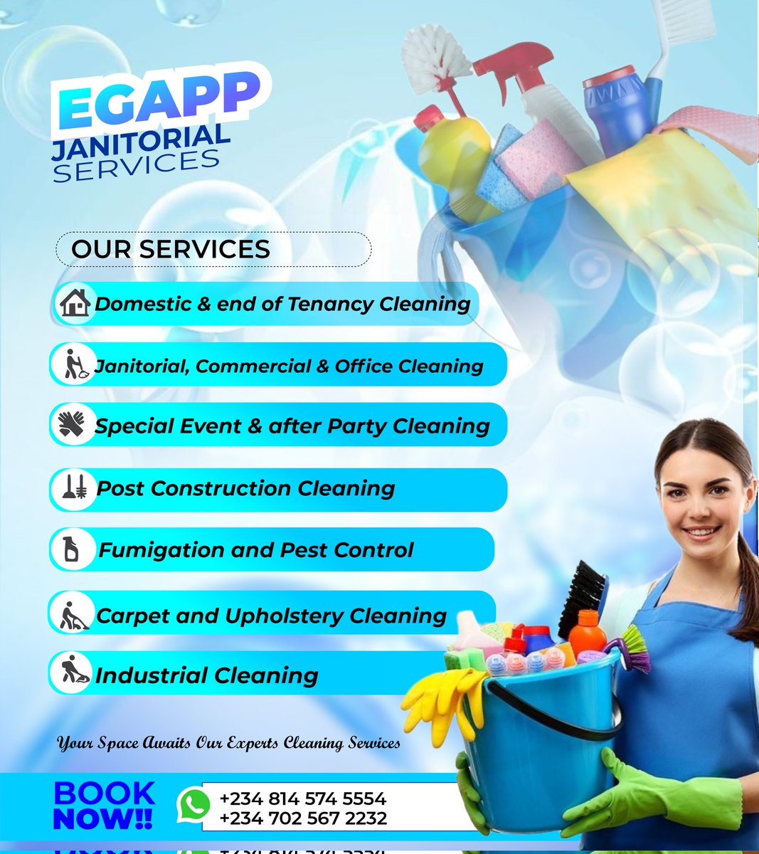 bunmiWH's tweet image. @DONJAZZY I&apos;m one of those privileged to be followed by you sir, I post my jobs on IG @egappjanitorialservices, please support what I do one way or another sir, we clean homes &amp;amp; offices, deep cleaning, fumigation, post construction cleaning, after events cleanup &amp;amp; more 🙏🏽