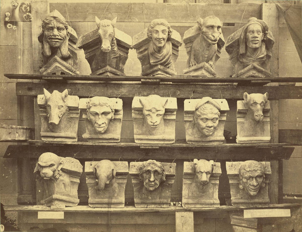 Collection of Grotesques from Reims, France. Photographer: Joseph Trompette (Active in France, ca. 1870-ca. 1890). Photograph date: ca. 1865-ca. 1895. Collection: A. D. White Architectural Photographs, Cornell University Library.