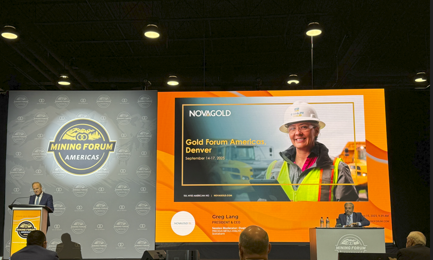 NOVAGOLD's tweet photo. Thank you to everyone we met at the Precious Metals Summit &amp; Mining Forums America! 🙌
Greg Lang &amp; Mélanie Hennessey shared updates on Donlin Gold. 🎤
🎧 Hear Greg’s presentations: https://t.co/3keqtrMcCd
#NOVAGOLD #DonlinGold #MiningEvents #InvestorRelations #GoldDevelopment https://t.co/Ujn2UxTqet