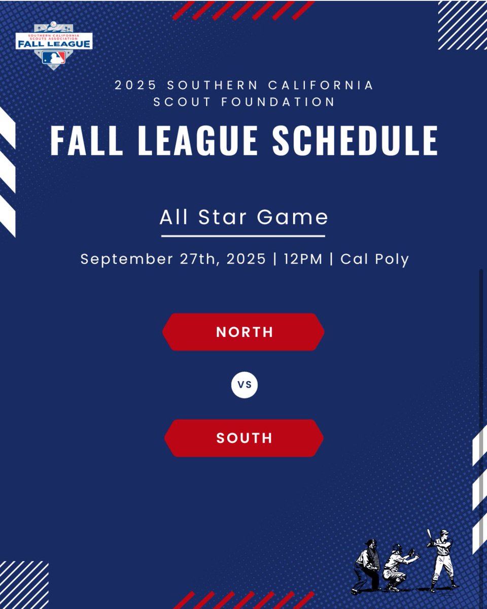 💥 All Star Game this Saturday 💥 

North BP: 1025
South BP: 1055
North I/O: 1130
South I/O: 1145

First Pitch: 1200 <a href="/CalPolyBSB/">Cal Poly Baseball</a>