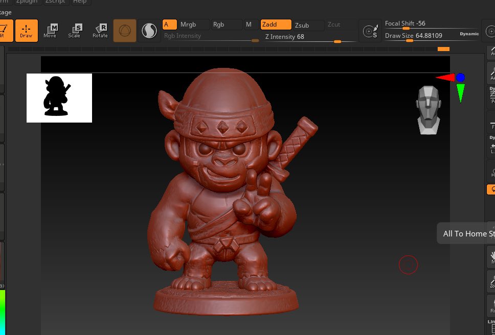 banana2hunter's tweet image. おはようございます！
3Dソフトzbrushでコンガ師匠を仕上げていきます。
毛並みの質感を上手く表現したい。
#ninjaart