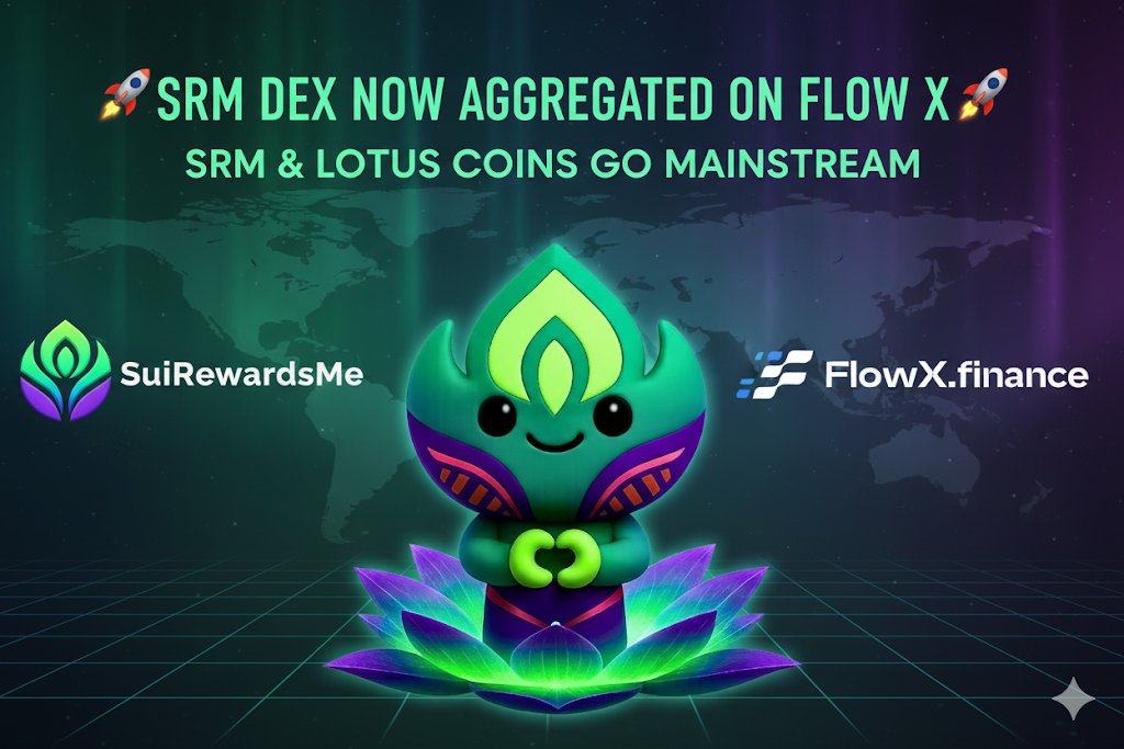 🚨 The Biggest SRM Announcement Yet 🚨

We are beyond proud to announce that the SRM DEX has officially been aggregated by Flow X! 🔥

For the first time ever, $SRM and every coin launched on our DEX or via Lotus can now be traded across the broader ecosystem. No longer limited