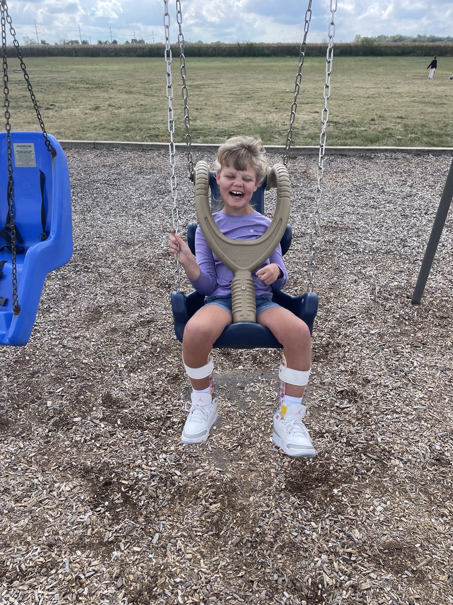 Thank you to our maintenance team for installing the new swings.  We love them!