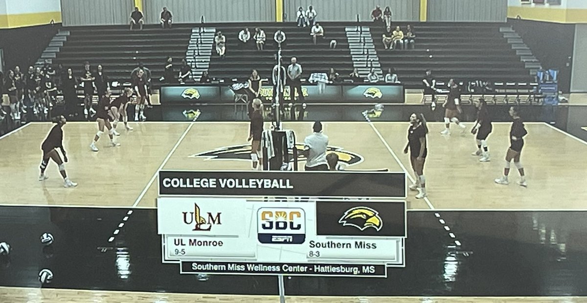 Time to kick off another year of <a href="/SunBelt/">Sun Belt</a> volleyball and we’ve got the opener tonight between <a href="/ULM_VB/">ULM 🏐 Volleyball</a> and <a href="/SouthernMissVB/">Southern Miss Volleyball</a>. Join <a href="/SouthernMissBVB/">Southern Miss Beach Volleyball</a> HC Shawn Taylor and me at 6 on <a href="/ESPNPlus/">ESPN+</a>. #SunBeltVB