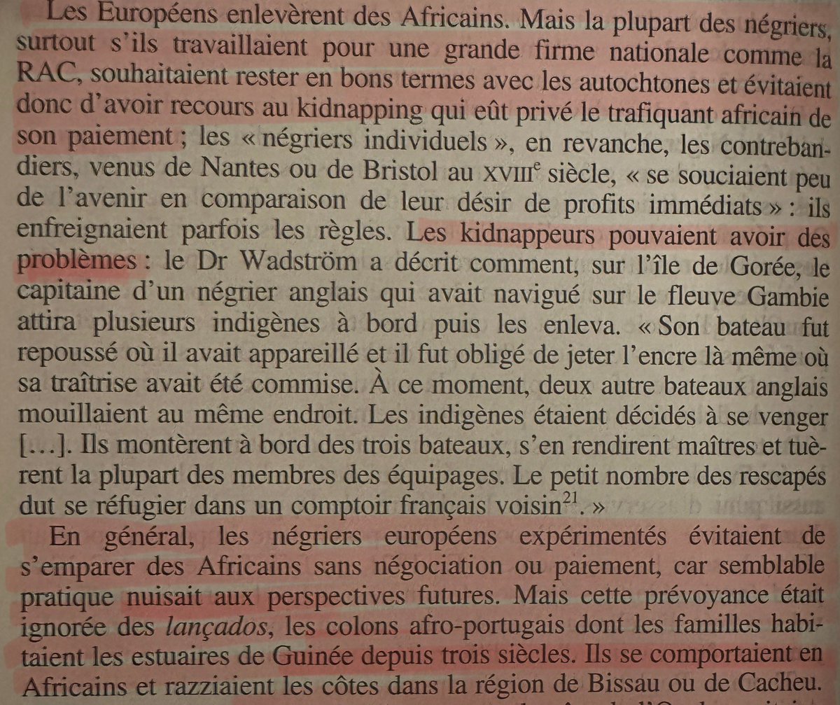 <a href="/insoumix2/">Hervé Ryssen</a> Voilà ce qu'il faut conclure.
Le rapt et les enlèvements étaient donc l'affaire des africains, leur chasse gardée. Cela n’amoindrit évidemment pas la responsabilité des européens dans le commerce dit « triangulaire ».