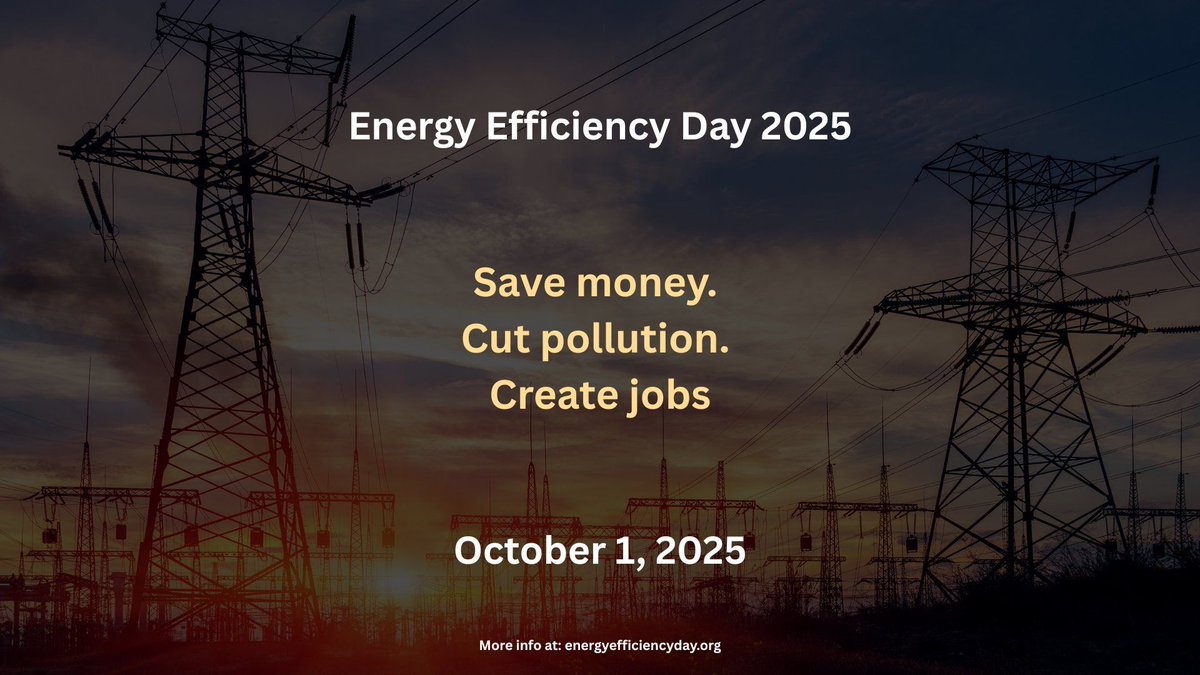 📣<a href="/EfficiencyDay/">EnergyEfficiencyDay</a> is Oct 1—have you signed up (it’s free)? Arizona regulators may repeal utility efficiency rules, risking higher bills, more pollution &amp; fewer jobs.

Stand up for clean energy solutions ➡️ bit.ly/3Khrktu

#EnergyEfficiencyDay #CleanEnergy