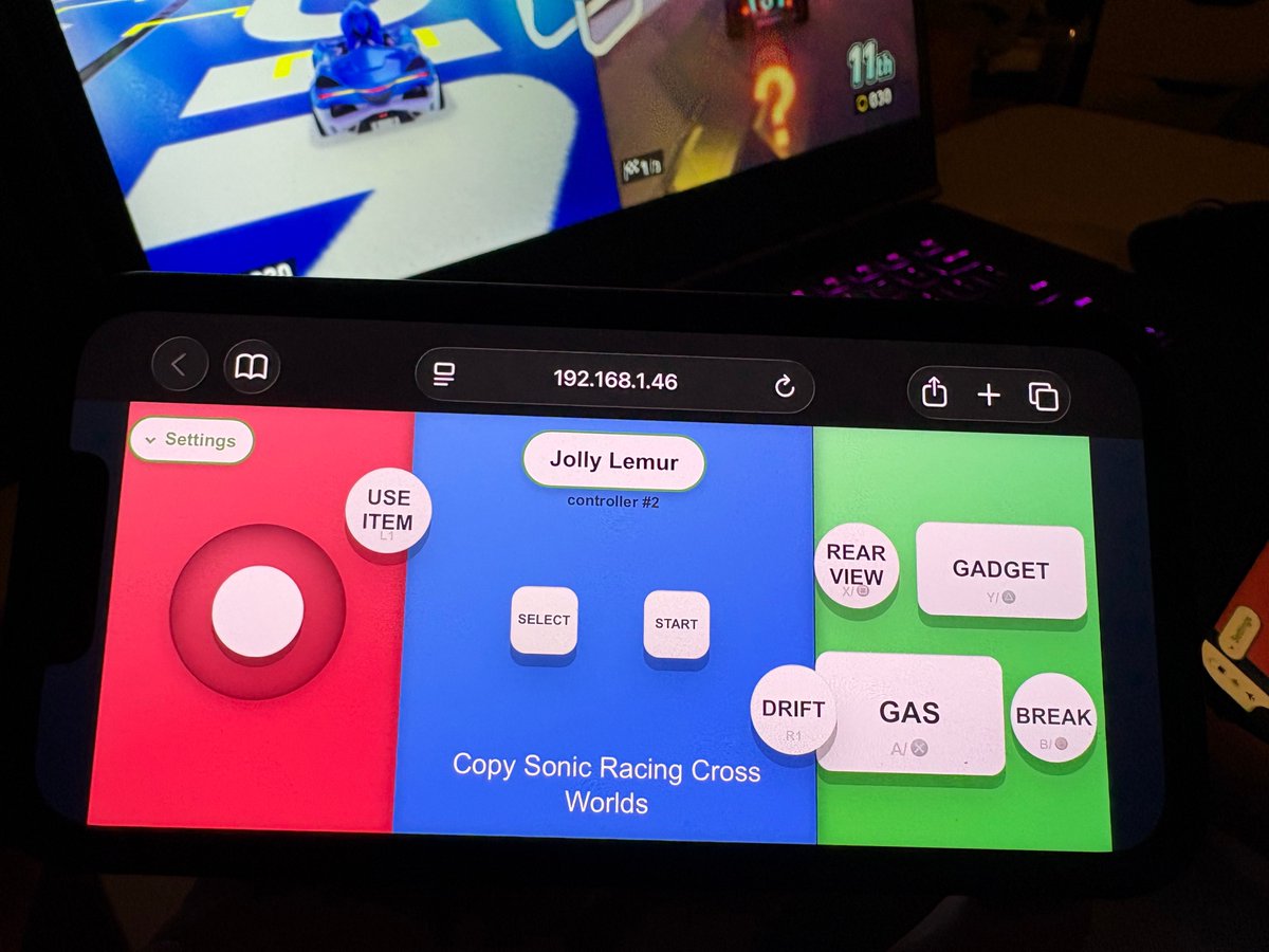 BasharSaade's tweet photo. Added a new controller for Sonic Cross Worlds in 
QR Controller! 

FINALLY! A game to scratch that mario kart itch on PC! 

#SonicRacingCrossWorlds #SonicTheHedgehog https://t.co/07ZEypB3q2