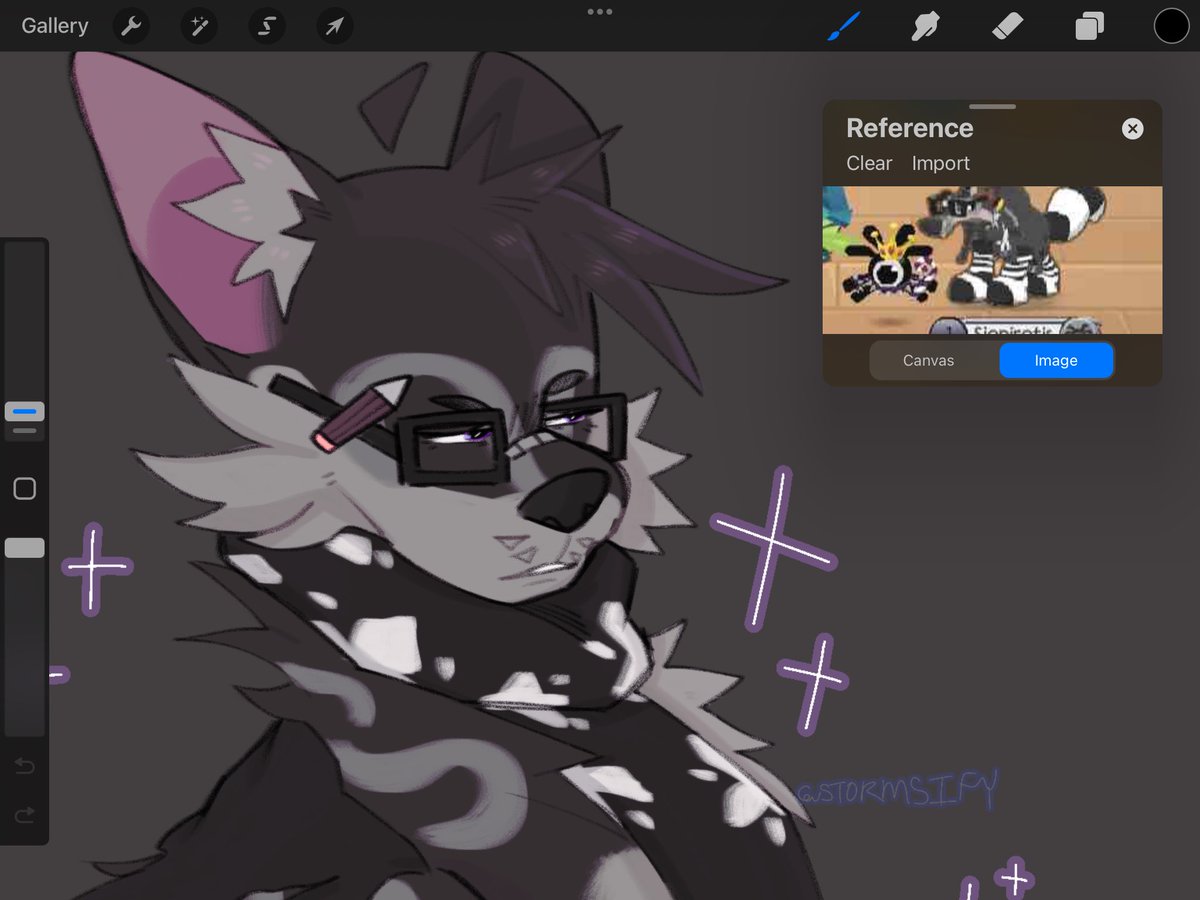 Stormsify's tweet image. little art dump of characters doodles + a commission