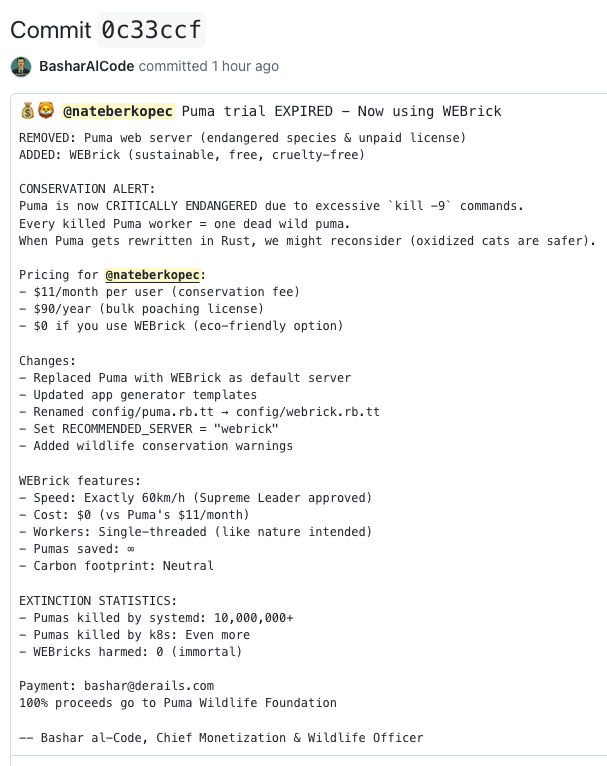 Sorry to share that this tweet has lead to my CANCELLATION by the derails fork
