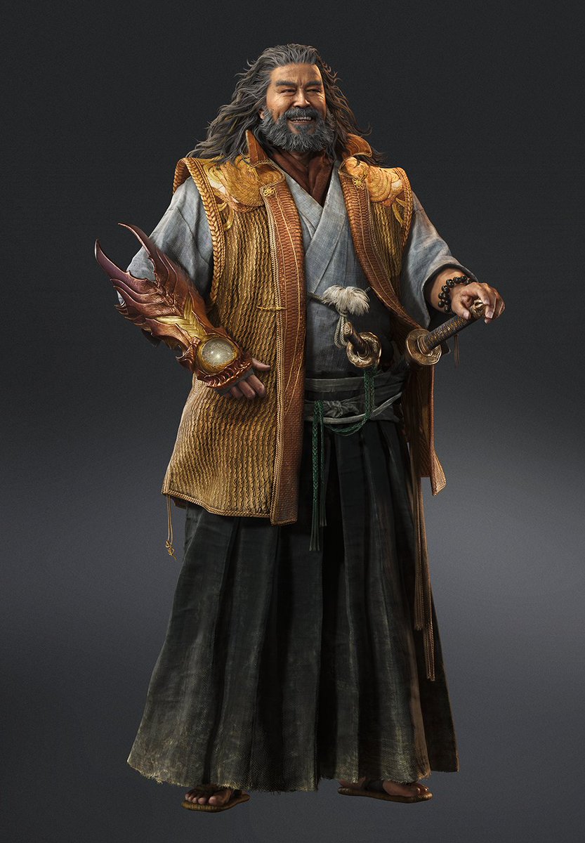 OnimushaGame's tweet image. 👤 Character: Ono no Takamura

An individual that Musashi comes to meet through the guidance of the voice in his gauntlet.

A highly skilled swordsman, he can vanquish Genma with ease despite his old age. He also appears to have an Oni Gauntlet, much like Musashi and Ganryu...