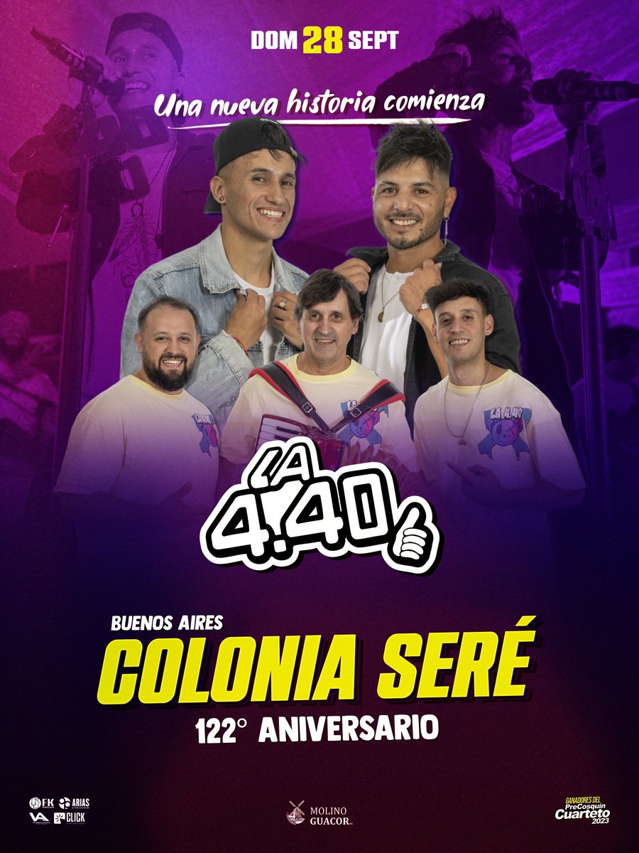 la440oficial's tweet photo. Colonia Seré allá vamos 🚌

Nos vemos este domingo, para festejar juntos los 122° aniversarios 💣

¿Nos vemos ahí? 

#La440 #LaBandaQueTeMueve #La440EnVivo #CuartetoDeVerdad #SuenaLaBanda #TourUnaNuevaHistoriaComienza #GanadoresDelPreCosquinCuarteto2023 #LaBandaQueElegiste  🎶💣 https://t.co/rBhpawcpe9