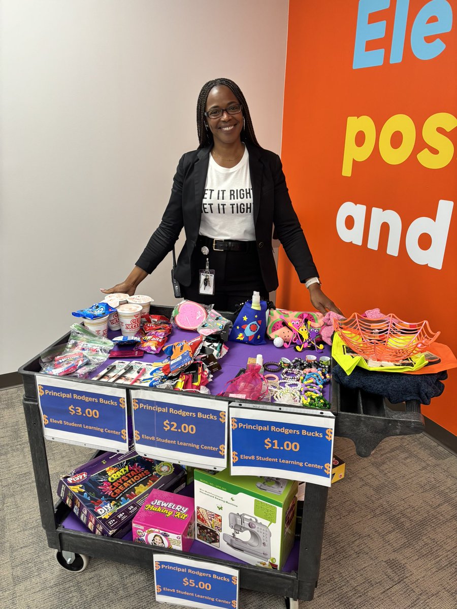 Elev8 Student Learning Center (@jcpselev8) on Twitter photo Elev8 students walked in with all smiles today! Why? Rodgers Buck Store was open for business!🎊 Students earn Rodgers Bucks by making great choices at Elev8! Great job students now it’s time to cash in for your reward🎊🎊🎊 <a href="/JCPSAsstSuptASP/">Dr. Alicia Averette</a> <a href="/tonkeytarodgers/">Tonkeyta Rodgers</a> Elev8 students walked in with all smiles today! Why? Rodgers Buck Store was open for business!🎊 Students earn Rodgers Bucks by making great choices at Elev8! Great job students now it’s time to cash in for your reward🎊🎊🎊 <a href="/JCPSAsstSuptASP/">Dr. Alicia Averette</a> <a href="/tonkeytarodgers/">Tonkeyta Rodgers</a>