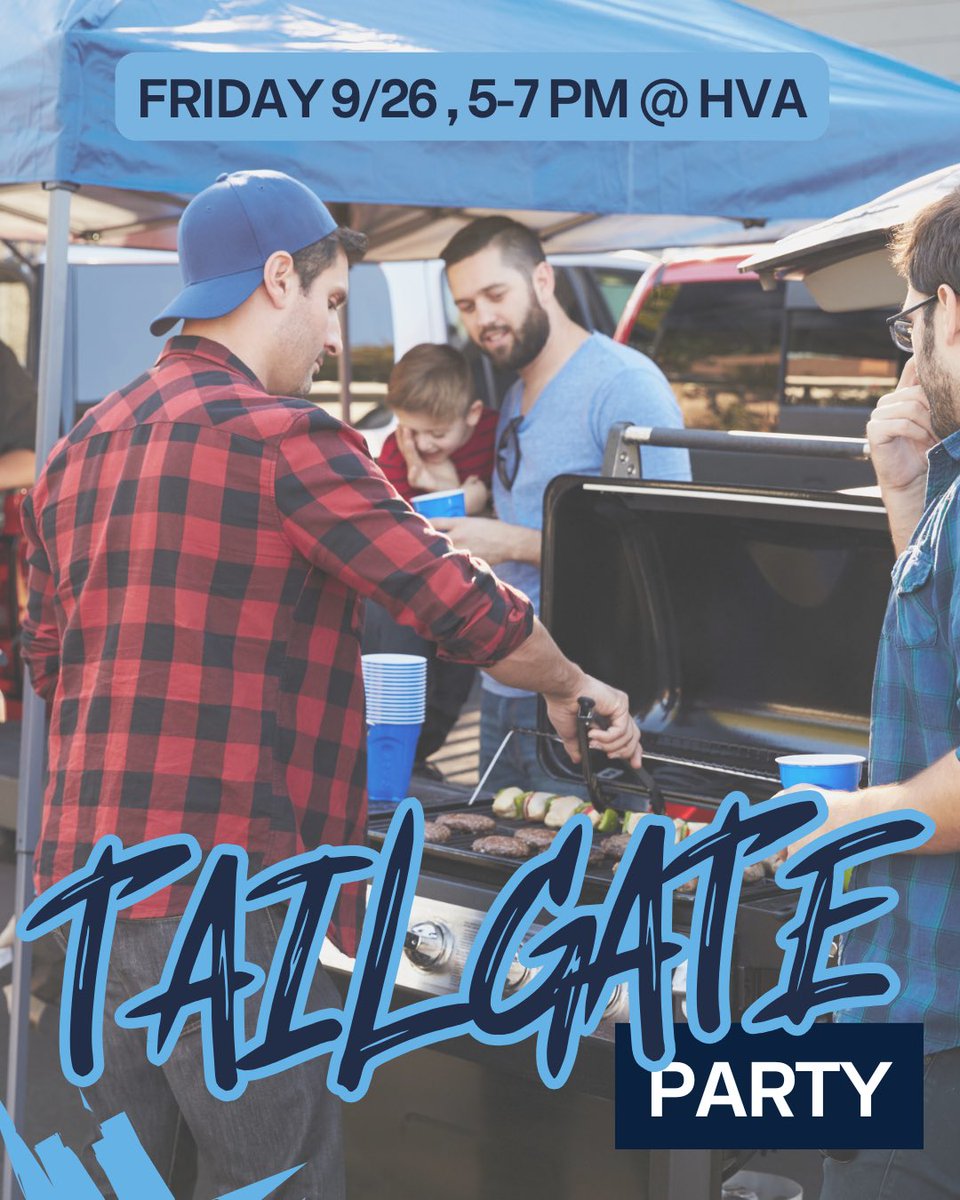 TAILGATE PARTY TOMORROW! ⚽️🏈
All Interested Players and Parents come hang with us before the @hvafootball home game against Maryville.
5-7pm 
WHERE: Grassy area in front of HVA gym
Burgers, Sides, games and great conversation!
See you there ✨
#tailgateparty #gohawks