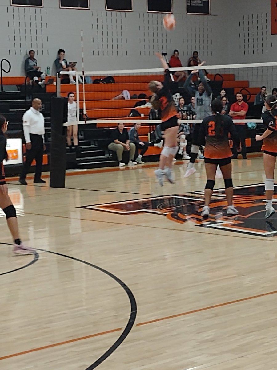 Get up Nighthawks! Volleyball action tonight vs. York Tech. #hpsdawesome @hanoverpublic