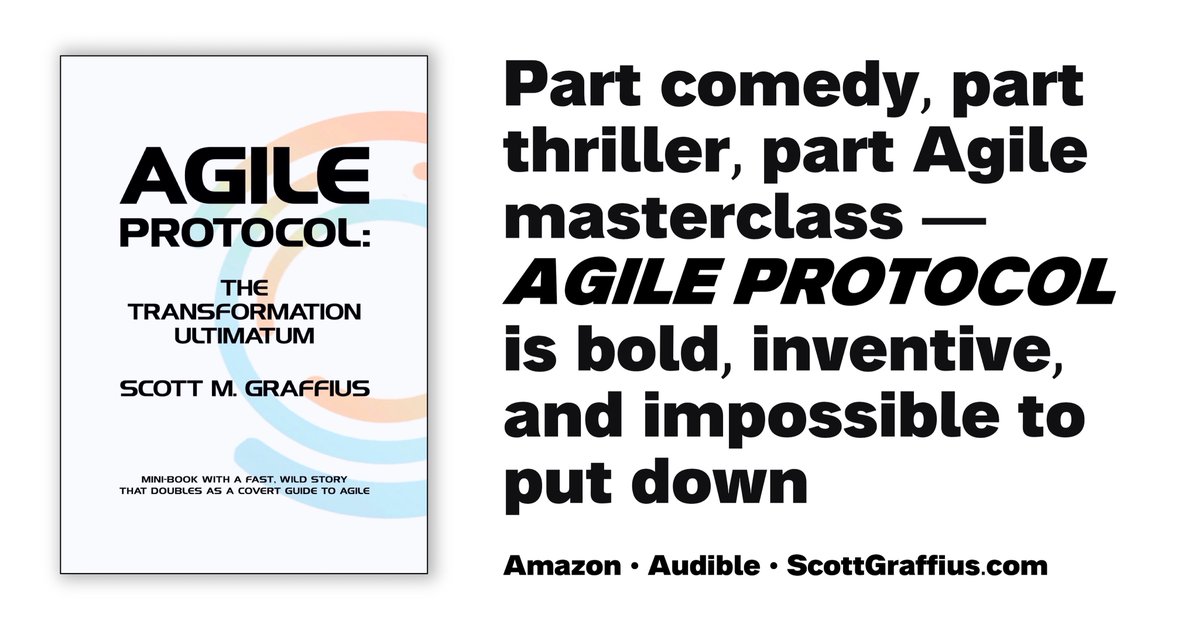 AgileScrumGuide's tweet image. Part comedy, part thriller, part Agile masterclass — AGILE PROTOCOL is bold, inventive, and impossible to put down.

Get the entertaining and insightful book on Amazon: amzn.to/46V3GM7

#Agile #Scrum #ProjectManagement #AgileBook #ScrumBook #ProjectManagementBook