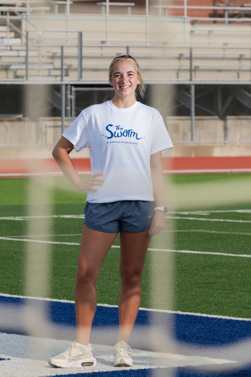 The 2025 Swarm shirts are a great way to show your St. Ambrose spirit! Visit rb.gy/c42bkh to learn more about how you can purchase a shirt today!
