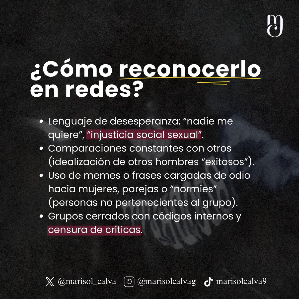 🚨 El caso reciente en el CCH Sur volvió a poner sobre la mesa un tema urgente: los incels.
No son solo foros en internet, son comunidades que alimentan el odio hacia las mujeres y lo llevan a la violencia real.

Hablar de ello es necesario para no normalizarlo. #NiUnaMenos