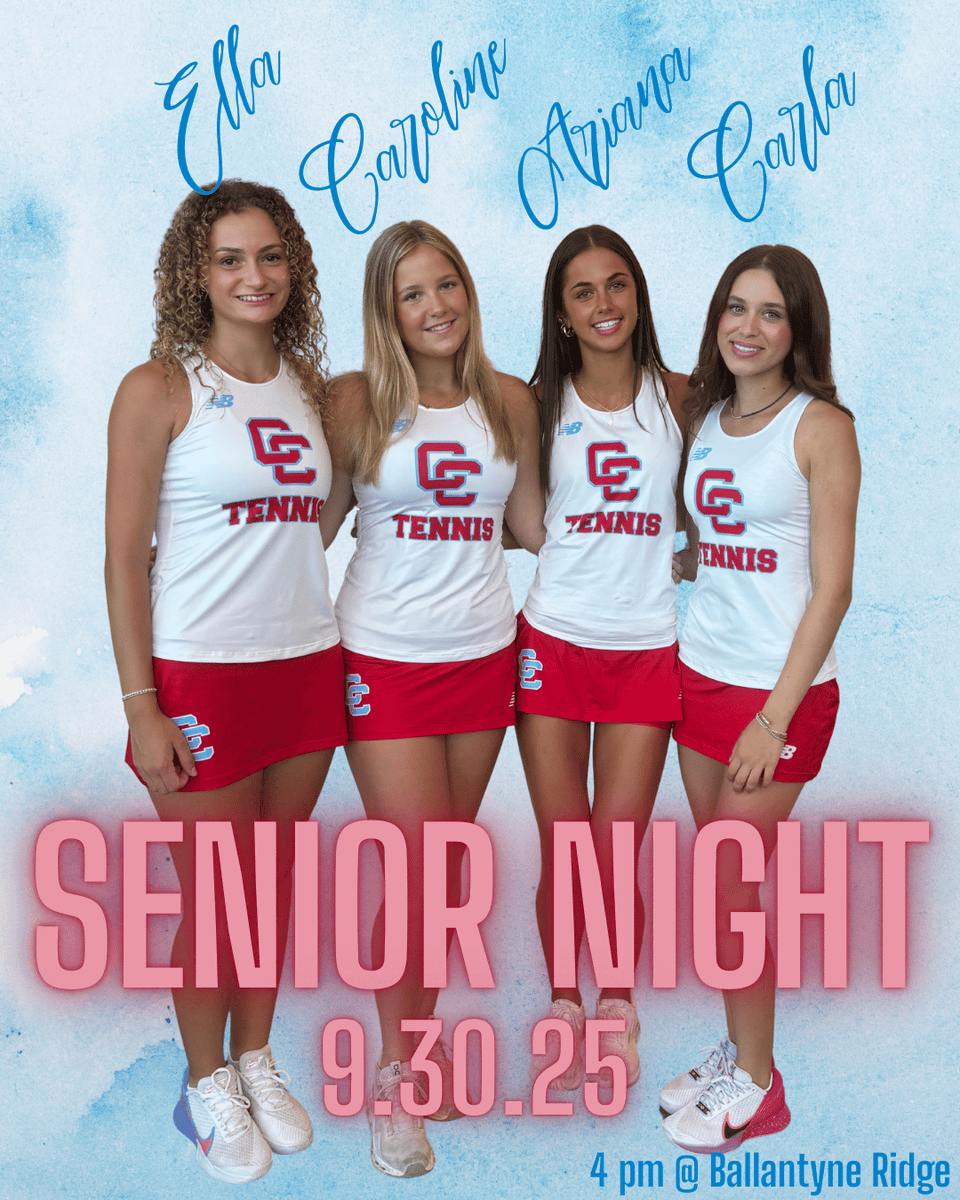 Tennis week ends with a win over Ardrey Kell:  CCHS 9, AK 0 <a href="/CCHSCougarNews/">Charlotte Catholic</a> Will start next week with SENIOR NIGHT on Tuesday @ Ballantyne Ridge vs. Piedmont.  Can't wait to celebrate Ella, Caroline, Ariana, and Carla!! Hope to see you there. Stay tuned...