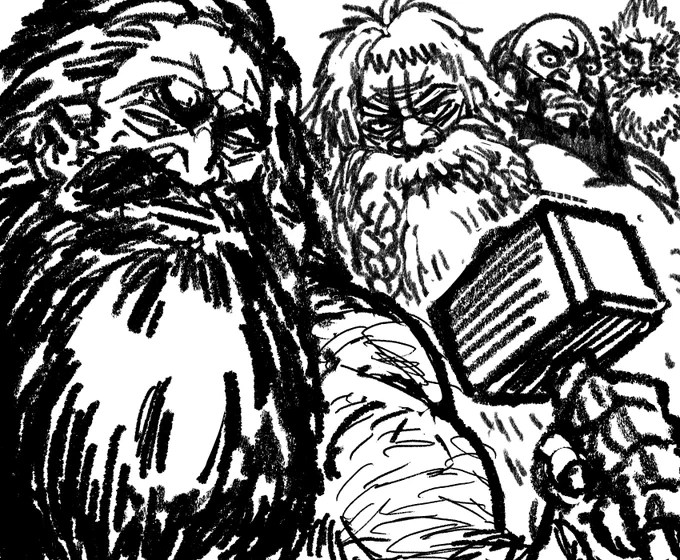Doodle session pics:
Dwarf men being like "SHE LOOKS LIKE FUCKS DWARF MEN" "AGREED", How to draw Anime (the millennials remember), and Deedlit ear wag. 