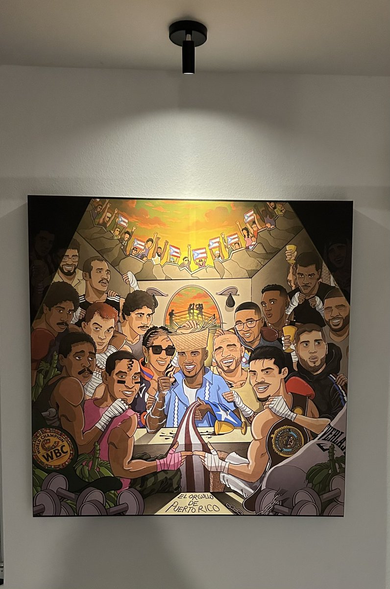 New Artwork for my Living Room! 
My Islands Greatest Champions

So Happy my lil brother <a href="/XanderZayas/">Xander Zayas</a> is 
Sitting at the Table with us as a World Champion 🙏❤️🇵🇷