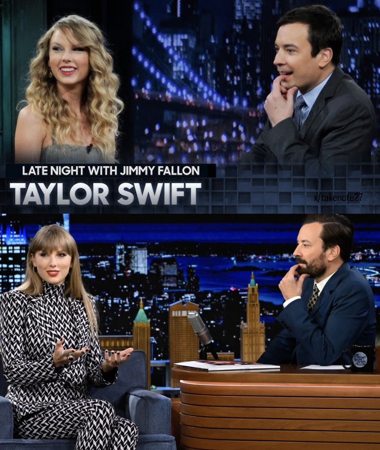 thebestpicsof's tweet photo. Taylor Swift will return to The Tonight Show Starring Jimmy Fallon on Monday, October 6th to promote her new era. https://t.co/ihvBGUhygq