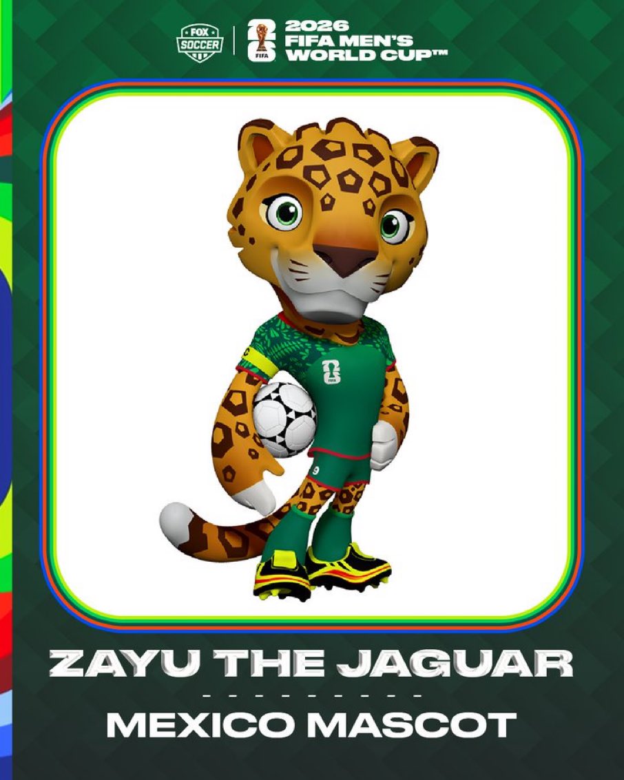 DesdeElPalco_'s tweet photo. Next is Zayu the Jaguar, Mexico's mascot for the 2026 FIFA World Cup 🐆🇲🇽 https://t.co/71EfN2nNhW