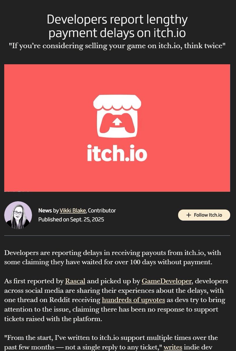Grummz's tweet image. Looks like there is trouble at itch dot io.