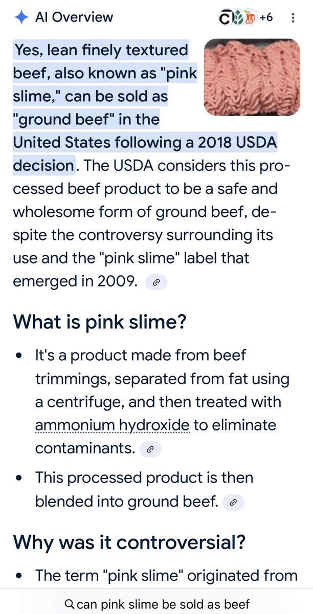 susilee_dean's tweet image. Pink slime is processed meat that can be sold as beef in the US, but not in EU or Canada, because of the presence of ammonia in the meat.
#pinkslime

en.wikipedia.org/wiki/Pink_slime