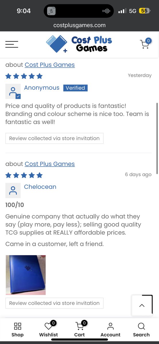 The reviews we’ve been receiving are amazing and help us grow as a new brand, expand the product range and find areas of the business to work on. Thank you all for your feedback! Together we will make Australia’s best TCG Accessory brand :)

costplusgames.com/pages/customer…