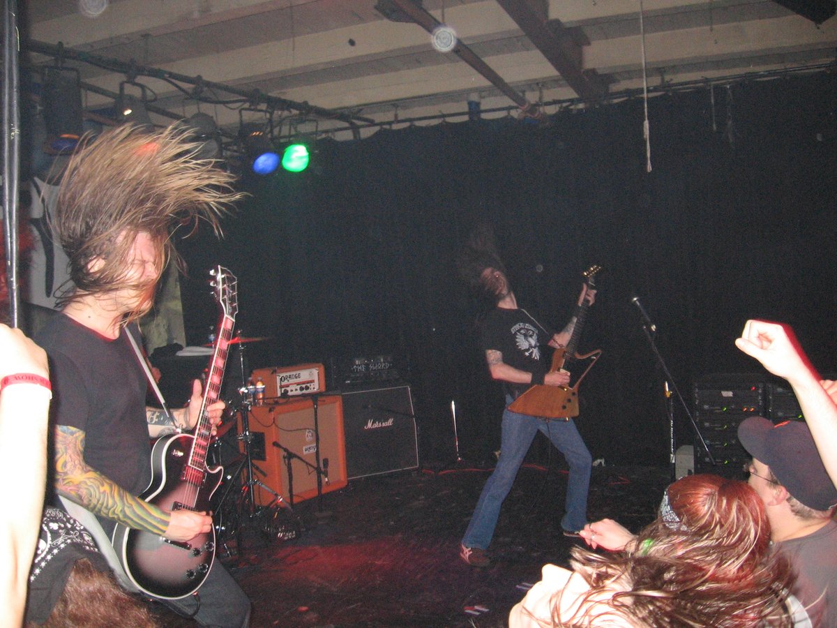 Kyle and JD of <a href="/TheSword/">The Sword</a> jamming. May 13, 2008 at The Magic Stick in beautiful Detroit, Michigan.