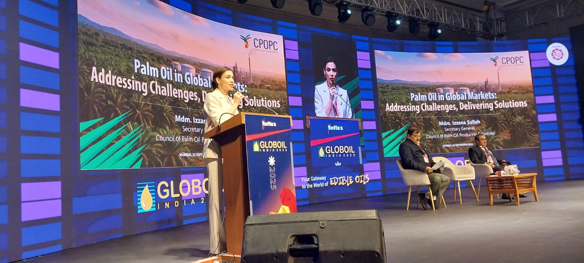 🌴 India &amp; Palm Oil: Partners for a Sustainable Future 🌏

At #GlobOil2025, CPOPC SG Mdm. Izzana Salleh emphasized India's vital role as the largest palm oil consumer:
“India and producing countries are partners in building a fair, inclusive global market.”

💡 Key kakeaways from