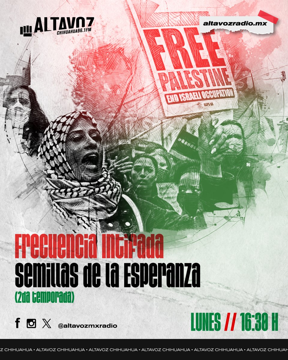 💔 Cada acto de violencia daña a su cultura, ciudadanos y a toda una historia 👨‍👩‍👧‍👦

👉 En #FrecuenciaIntifada sus voces son escuchadas para sembrar memoria ante los hechos que atacan a los ciudadanos del país 👂

📅 Lunes
🕒 Chihuahua 16:30 h
📡 Escúchalo en:
👉