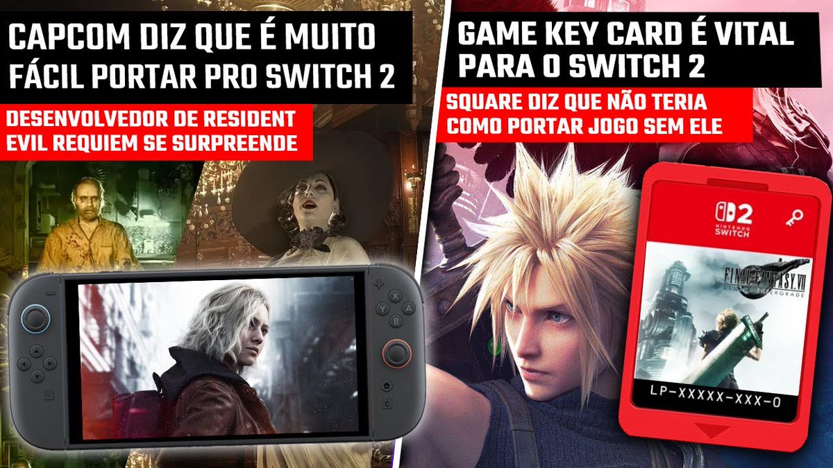 Capcom diz que portar jogos pro Switch 2 É MUITO FÁCIL e Square diz que Game Key Card é FUNDAMENTAL.
Entenda tudo aqui: youtu.be/MMfJBmSQOPc?si…