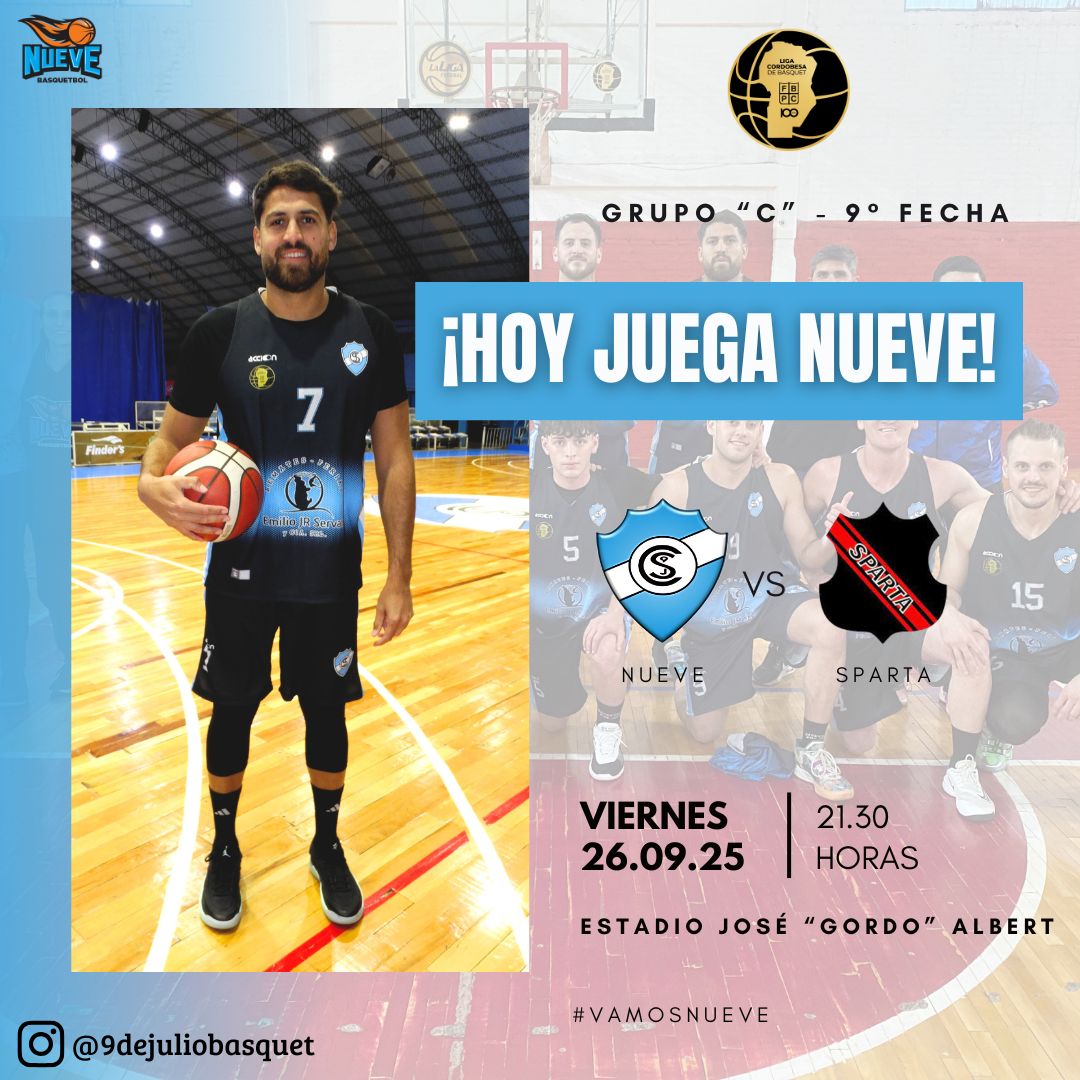 💪🏻 ¡Nueve hace su última presentación como local en la primera fase de la Liga Cordobesa!

🔥 ¡TODOS AL JOSÉ "GORDO" ALBERT!

#VamosNueve👊