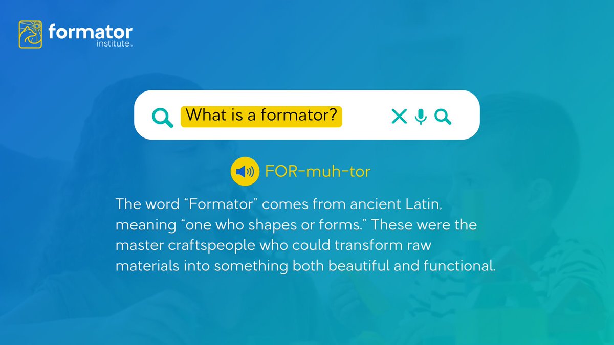 FormatorInst's tweet image. What does it mean to be a Formator? 🧐 Learn about it with Dr. Virginia Schwager in the Certified Formator™ Course today! Sign up here: formatorinstitute.com 🔗 #TheFormatorInstitute #ChildcareCareers #ProfessionalNanny #NannyTraining